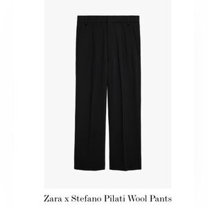 Zara x Stefano Pilati NWT Wool Cropped Pants, Size M